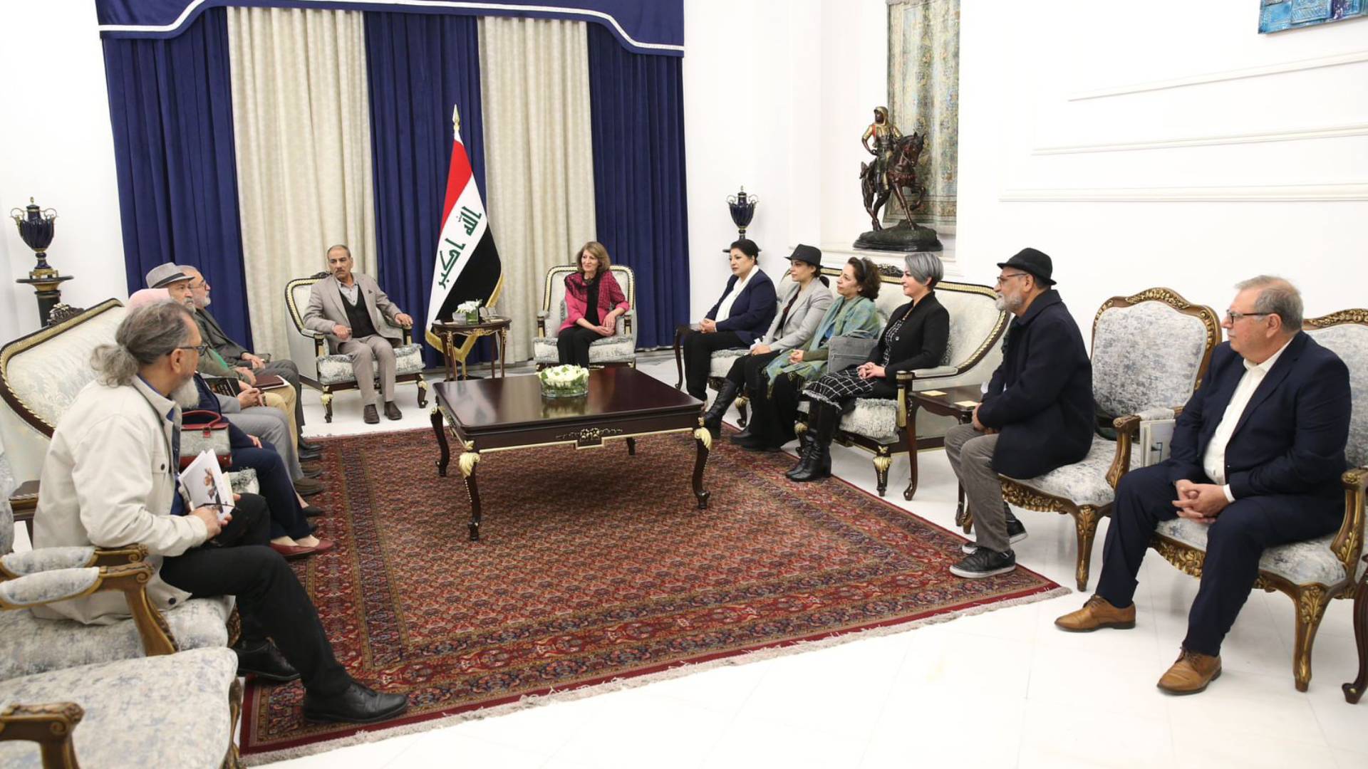  Iraqi First Lady meets a number of Iraqi artists at Salam Palace, Baghdad